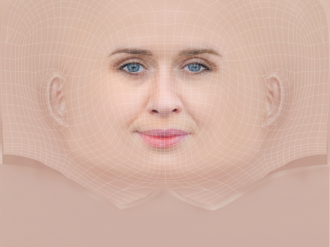 Lisa Henni Head - No Hair - Low poly head for game Modello 3D