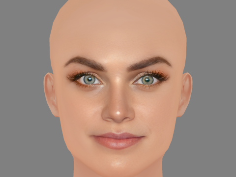 Lisa Tomaschewsky Head - No Hair - Low poly head for game 3D 模型