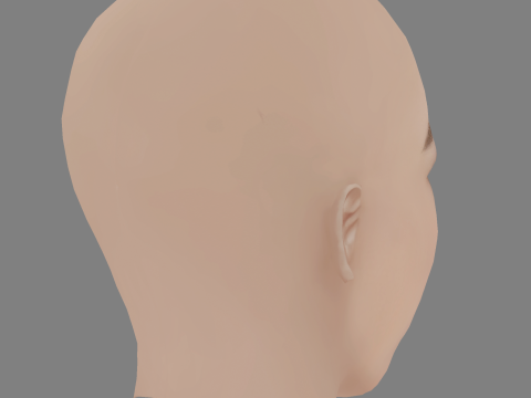 Luna Wedler Head - No Hair - Low poly head for game Modèle 3D