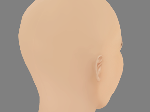 Madalena Aragao Head - No Hair - Low poly head for game Model 3D