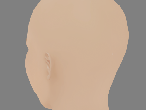 Mana Ashida Head - No Hair - Low poly head for game 3D Model