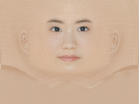 Mana Ashida Head - No Hair - Low poly head for game 3D Model