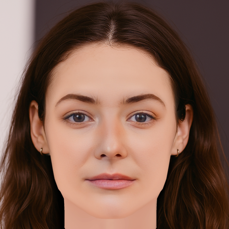 Testa di Maria Ehrich - Senza capelli - Testa in poliestere bassa per il gioco Modello 3D .c4d .max .obj .3ds .fbx .stl .blend 