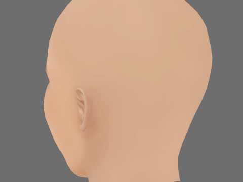 Maria Joao Bastos Head - No Hair - Low poly head for game 3D Modell