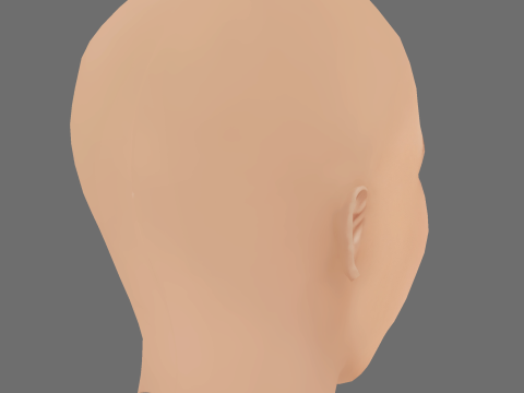 Maria Joao Bastos Head - No Hair - Low poly head for game 3D Modell