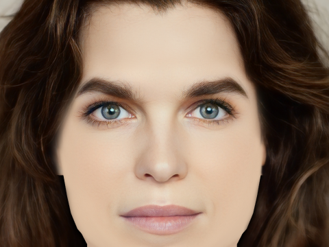Marie Bach Hansen Head - No Hair - Low poly head for game 3D Model