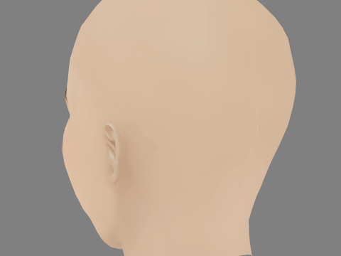 Marie Bach Hansen Head - No Hair - Low poly head for game 3D 模型