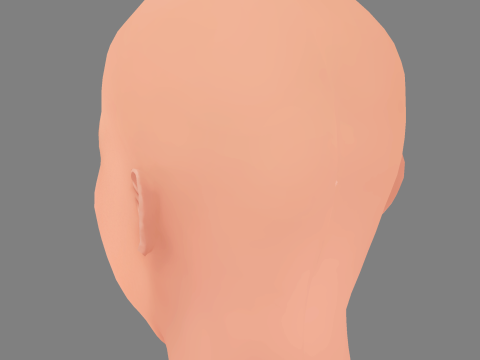 Matilde Reymao Head - No Hair - Low poly head for game Modello 3D