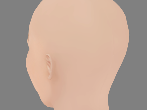 Milena Tscharntke Head - No Hair - Low poly head for game Modèle 3D