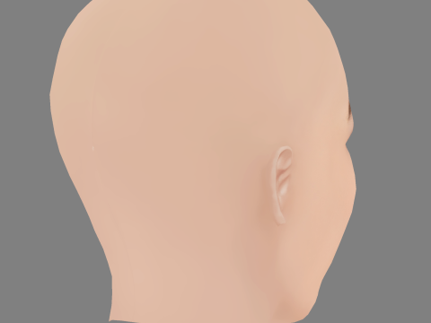 Milena Tscharntke Head - No Hair - Low poly head for game Modèle 3D