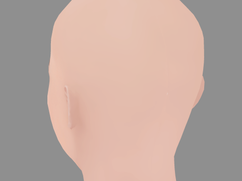 Moemi Katayama Head - No Hair - Low poly head for game 3D Model