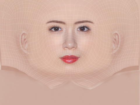 Nagano Mei Head - No Hair - Low poly head for game 3D 模型