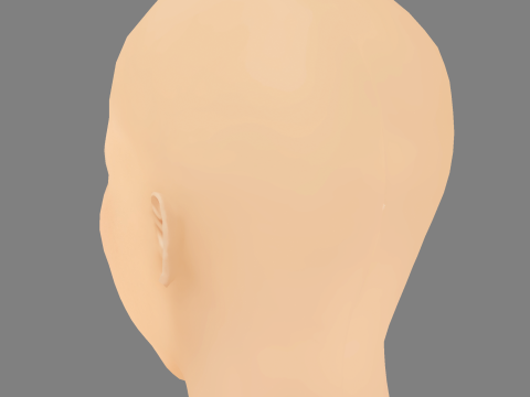 Nora Tschirner Head - No Hair - Low poly head for game Modello 3D