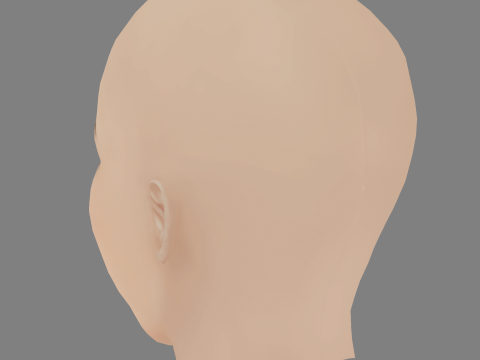 Paula Beer Head - No Hair - Low poly head for game 3D Модель
