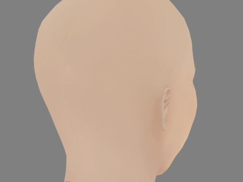 Paula Beer Head - No Hair - Low poly head for game 3D Модель
