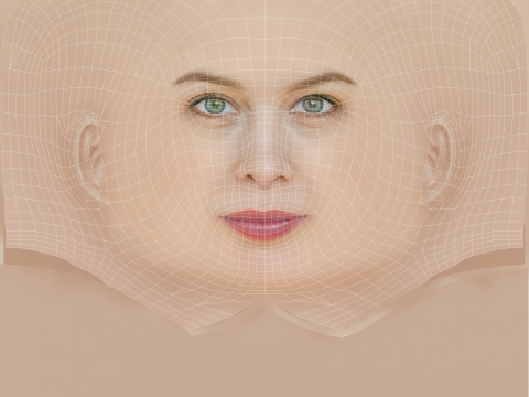 Paula Beer Head - No Hair - Low poly head for game 3D Модель