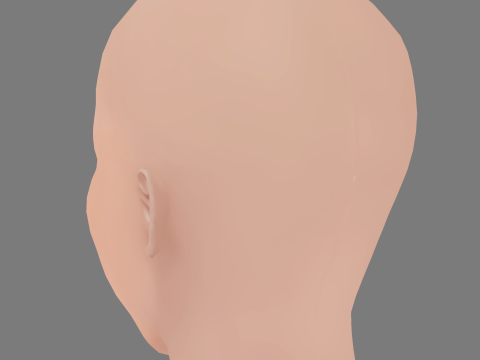 Sanna Sundqvist Head - No Hair - Low poly head for game Model 3D