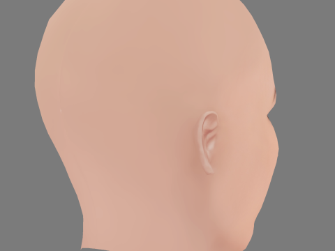 Sanna Sundqvist Head - No Hair - Low poly head for game Model 3D