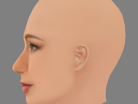Sofia Arruda Head - No Hair - Low poly head for game Modello 3D