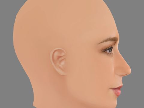 Sofia Arruda Head - No Hair - Low poly head for game Modello 3D