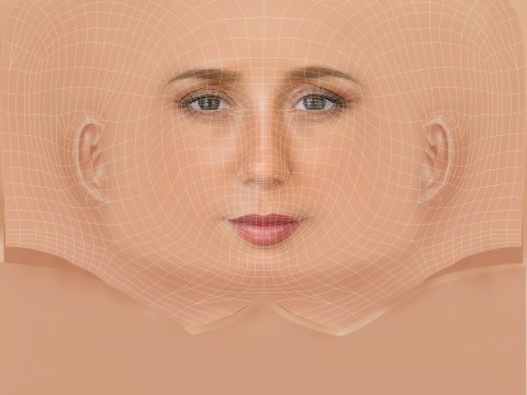 Sofia Arruda Head - No Hair - Low poly head for game Modello 3D