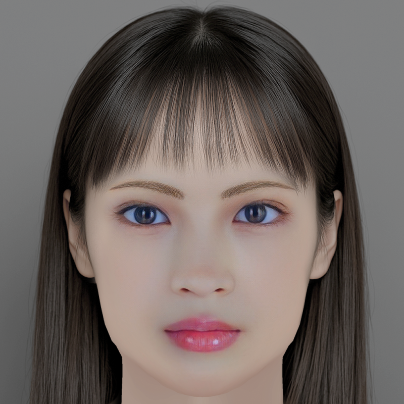 Suzu Hirose Head - No Hair - Low poly head for game 3Dモデル .c4d .max .obj .3ds .fbx .stl .blend 