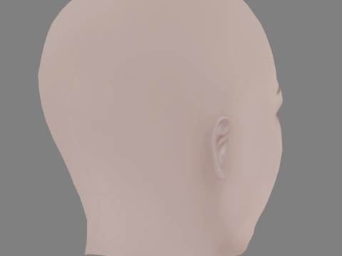 Suzu Hirose Head - No Hair - Low poly head for game 3Dモデル