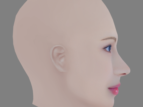 Suzu Hirose Head - No Hair - Low poly head for game 3Dモデル
