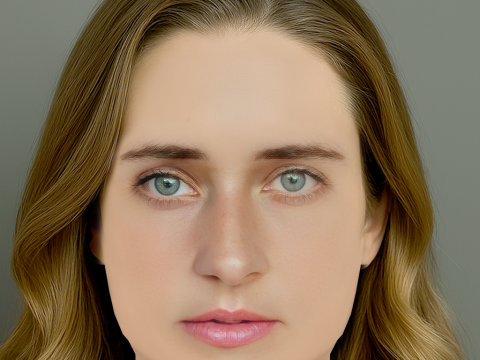 Svenja Jung Head - No Hair - Low poly head for game 3Dモデル