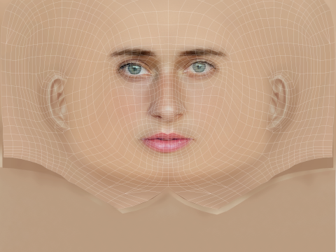Svenja Jung Head - No Hair - Low poly head for game 3D Model