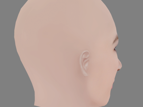 Anna Maria Muhe Head - No Hair - Low poly head for game 3D 模型