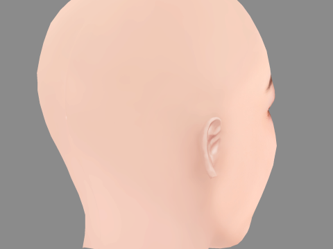 Lee Joo eun Head - No Hair - Low poly head for game 3D 模型