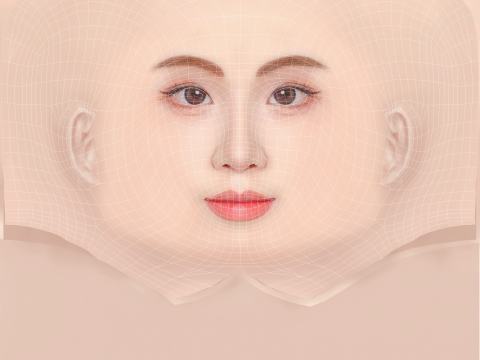 Lee Joo eun Head - No Hair - Low poly head for game 3D 模型