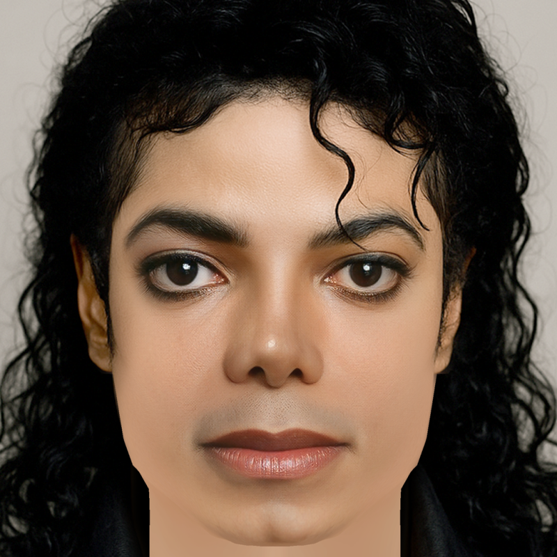 Michael Jackson Head - Low poly head for game Model 3D .c4d .max .obj .3ds .fbx .stl .blend 
