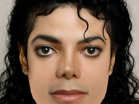 Michael Jackson Head - Low poly head for game Modello 3D