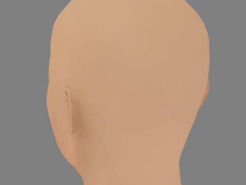 Michael Jackson Head - Low poly head for game Model 3D