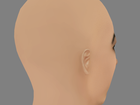 Michael Jackson Head - Low poly head for game Model 3D