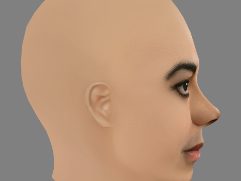 Michael Jackson Head - Low poly head for game Model 3D