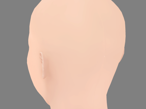 Tao Tsuchiya Head - No Hair - Low poly head for game Model 3D