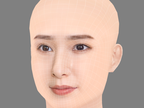 Tao Tsuchiya Head - No Hair - Low poly head for game Model 3D