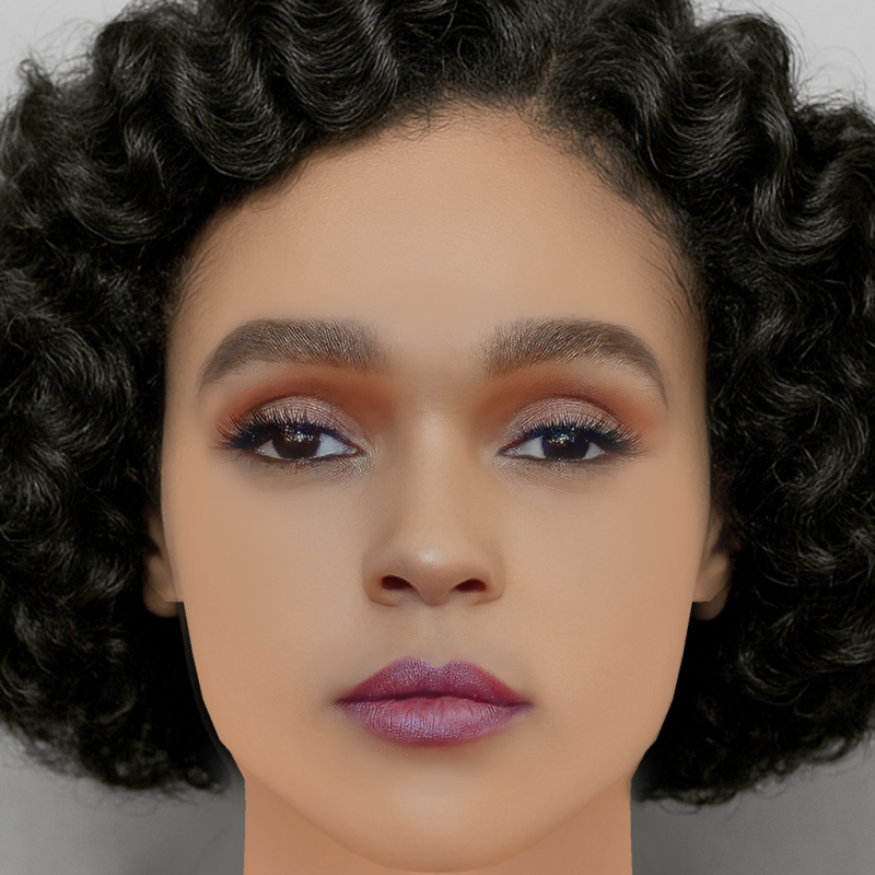 Janelle Monae Head - No Hair - Low poly head for game 3D Model .c4d .max .obj .3ds .fbx .stl .blend