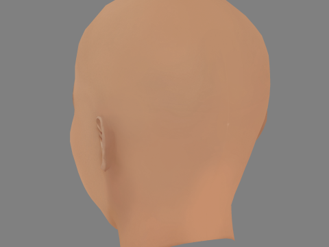 Janelle Monae Head - No Hair - Low poly head for game 3D Model