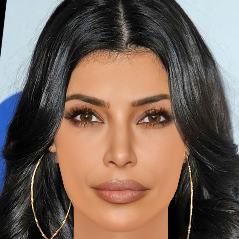 Kim Kardashian Head - No Hair - Low poly head for game 3D Model .c4d .max .obj .3ds .fbx .stl .blend 