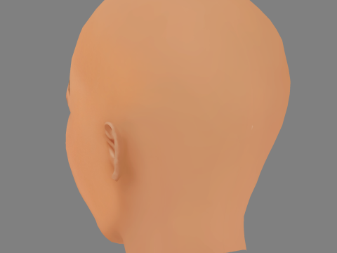 Kim Kardashian Head - No Hair - Low poly head for game 3D Model