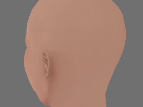 Taraji P Henson Head - No Hair - Low poly head for game Model 3D