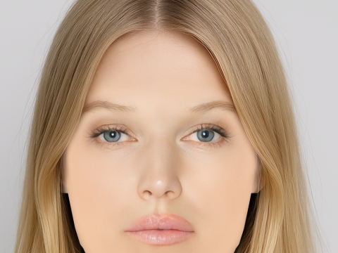 Toni Garrn Head - No Hair - Low poly head for game 3Dモデル