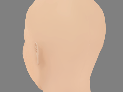 Toni Garrn Head - No Hair - Low poly head for game 3D Model