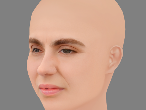 Głowa Victoria Carmen Sonne - No Hair - Głowa Low Poly do gry Model 3D