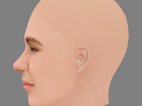 Głowa Victoria Carmen Sonne - No Hair - Głowa Low Poly do gry Model 3D