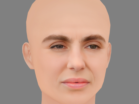 Głowa Victoria Carmen Sonne - No Hair - Głowa Low Poly do gry Model 3D